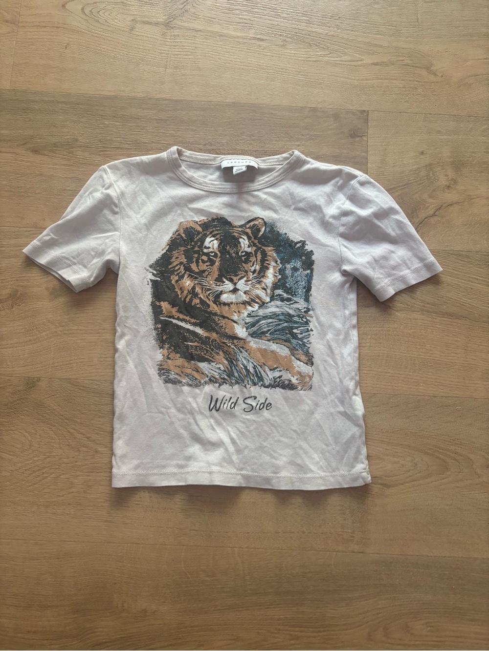 Topshop Wild Side Pink Tiger Graphic Tshirt
